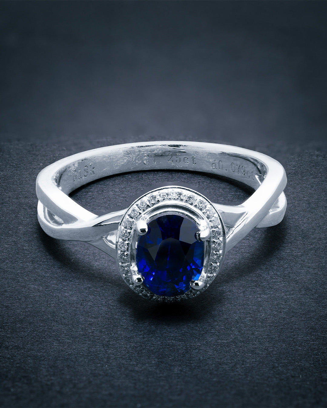 Blue Sapphire 1.25 Diamond 0.079
