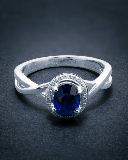 Blue Sapphire 1.25 Diamond 0.079