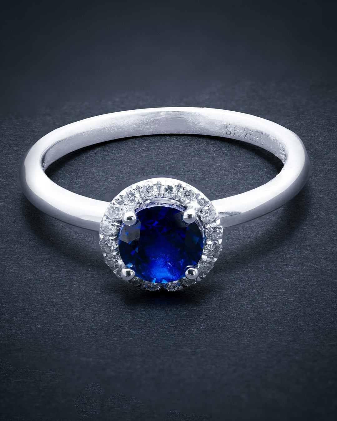 Blue Sapphire 1.26 Diamond 0.103