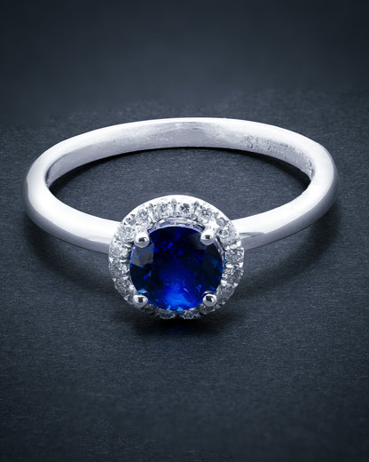 Blue Sapphire 1.26 Diamond 0.103