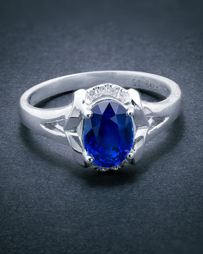 Blue Sapphire 1.54 Diamond 0.047