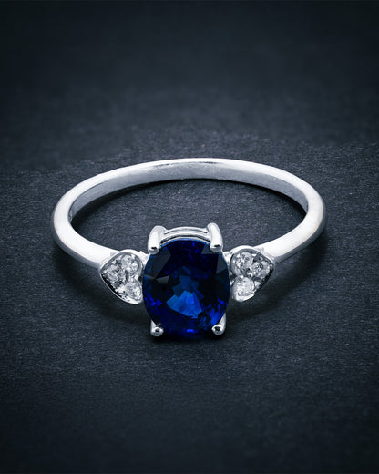 Blue Sapphire 1.66 Diamond 0.055