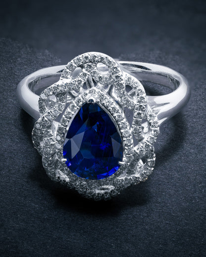 Blue Sapphire 2.26 Diamond 0.458