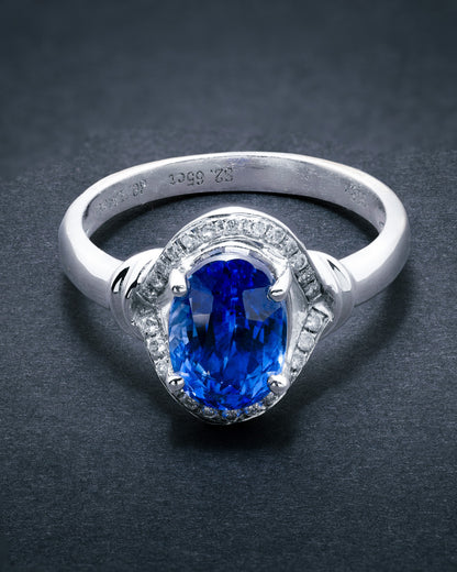 Blue Sapphire 2.65 Diamond 0.124