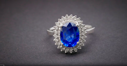 Blue Sapphire 3.02 Diamond 0.425