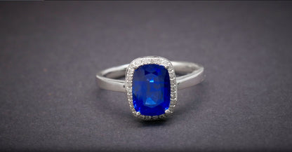 Blue Sapphire 2.19 Diamond 0.126