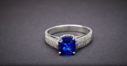 Blue Sapphire 2.15 Diamond 0.235