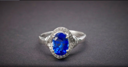 Blue Sapphire 2.65 Diamond 0.124