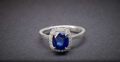 Blue Sapphire 2.33 Diamond 0.183