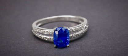 Blue Sapphire 1.85 Diamond 0.153