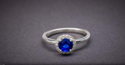 Blue Sapphire 1.26 Diamond 0.103