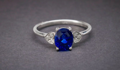 Blue Sapphire 1.66 Diamond 0.055