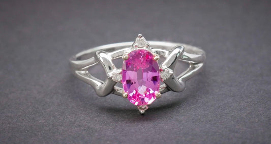 Pink Sapphire 1.37 Diamond 0.059