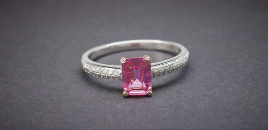 Pink Sapphire 1.20 Diamond 0.131