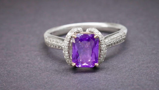 Violet Sapphire 1.85 Diamond 0.347